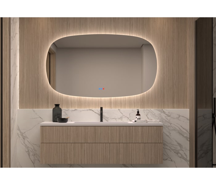 Espejo de baño con luz LED Bruntec Look Principal 1