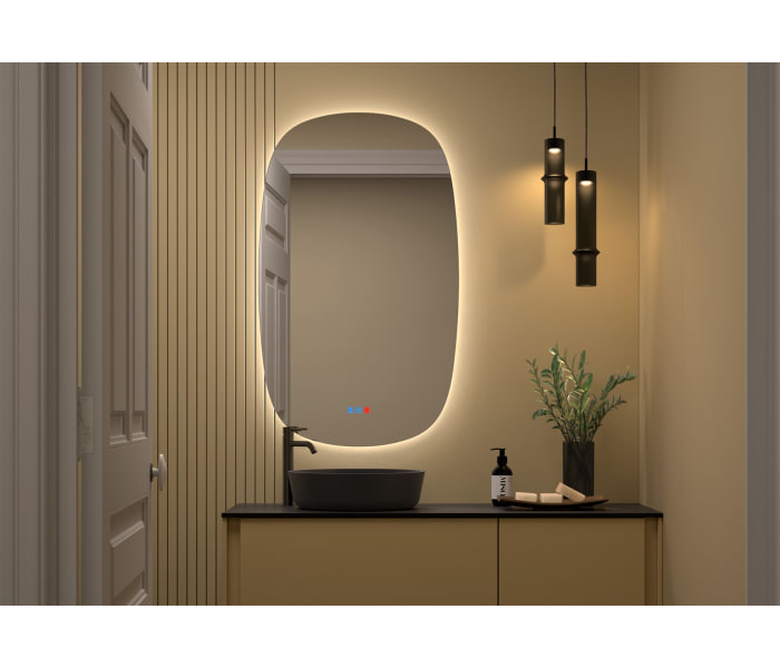 Espejo de baño con luz LED Bruntec Look Principal 3