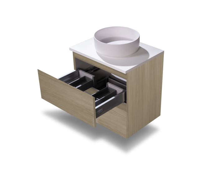 Mueble de baño pequeño Bruntec Nivo 2 cajones suspendido Detalle 6