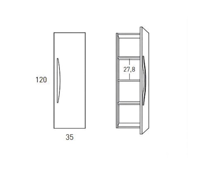 Columna de baño Viso Arco Croquis 12