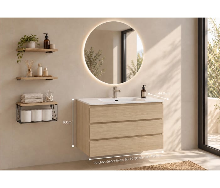 Mueble de baño MDF lacado Bruntec Vilma Croquis 16