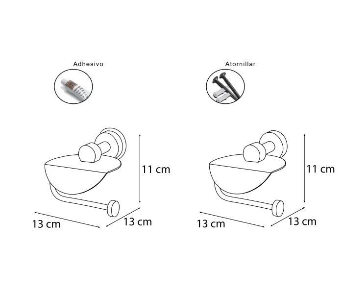 Portarrollo de baño Mediterránea de Baño Kappa Croquis 1