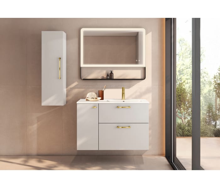 Conjunto de mueble de baño con o sin banquillo con lavabo Flat VisoBath Verso Principal 2