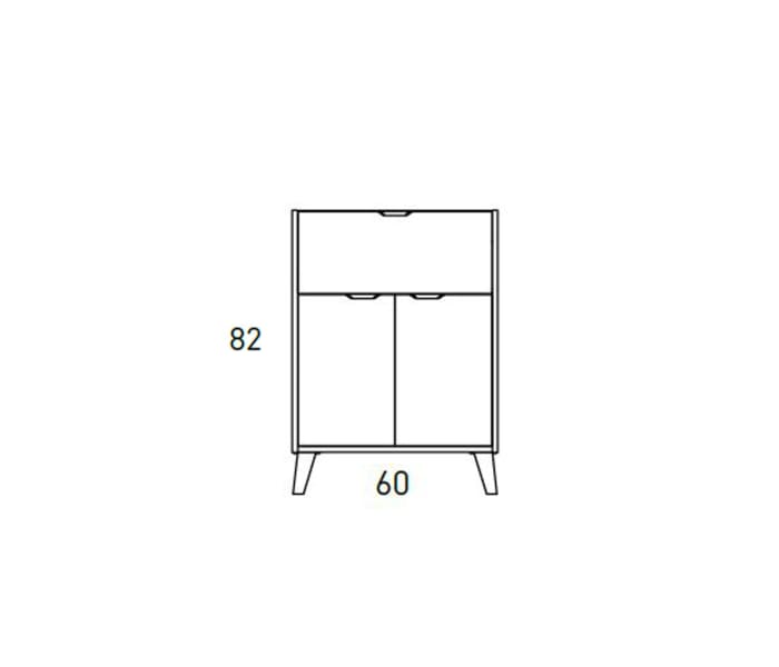 Conjunto mueble de baño fondo reducido 35.5 cm Midi Visobath Croquis 17