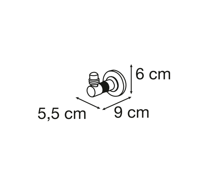 Percha de baño de Mediterranea de baño Paula Croquis 1