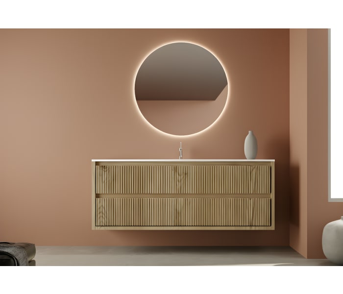 Conjunto de mueble de baño madera maciza con costados Bruntec Alpes 19 Principal 1