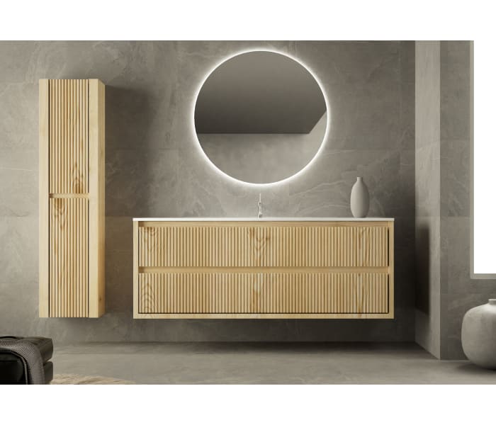 Conjunto de mueble de baño madera maciza con costados Bruntec Alpes 19 Principal 0