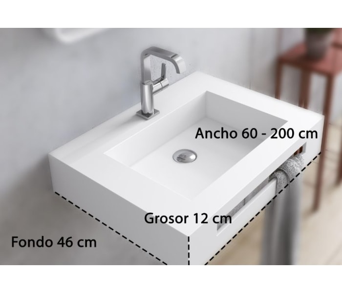 Lavabo suspendido Bruntec Berlín Croquis 2