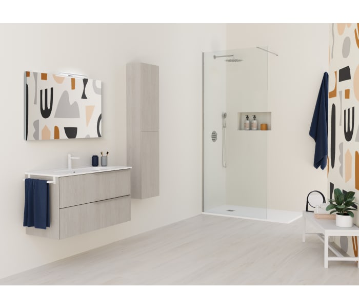 Mueble para debajo del lavabo 2 puertas y 2 estantes mdf blanco