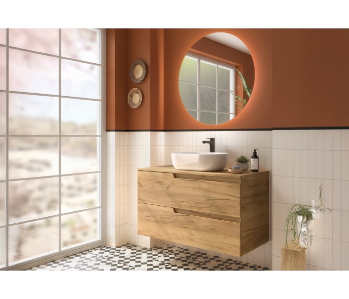 Mueble de baño con encimera del mismo color del mueble Salgar Vima Principal 1