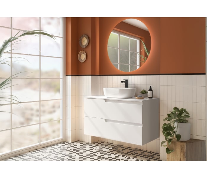 Mueble de baño con encimera del mismo color del mueble Salgar Vima Principal 0