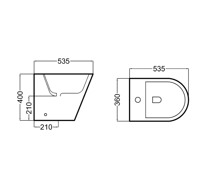 Bidé mate Bruntec Lisboa Croquis 4