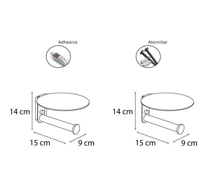 Portarrollos de baño de Mediterranea de baño Bali Croquis 1