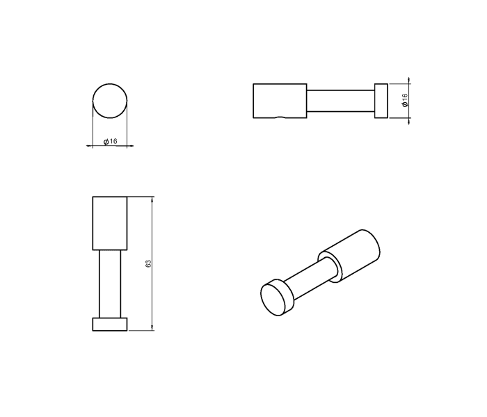 Percha de baño Cosmic Logic Croquis 5