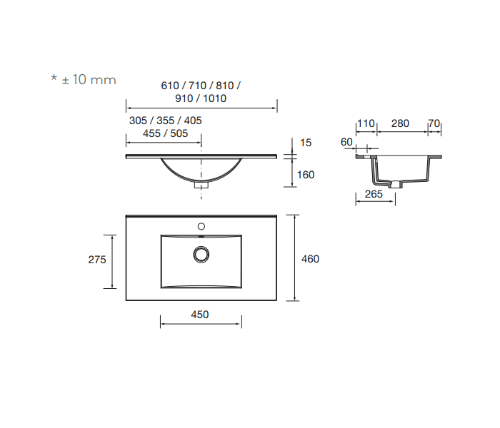 Conjunto mueble de baño Salgar Optimus Croquis 13