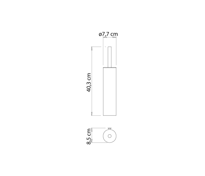 Escobillero de baño Gedy Edera Croquis 3