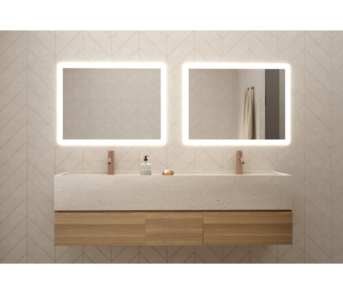 Espejo de baño con luz LED Bruntec Lime Principal 1