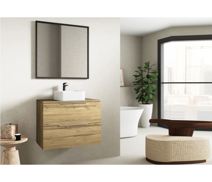 Mueble de baño con encimera de madera Bruntec Zahara Principal 0