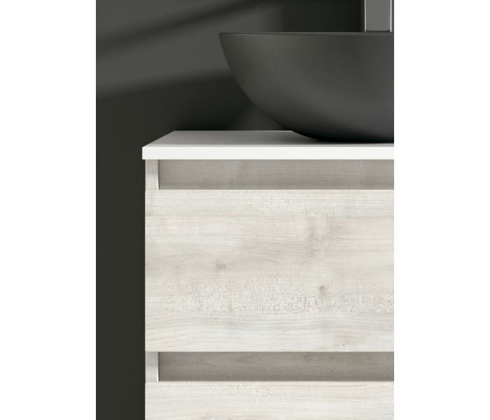Mueble de baño fond reducido 39.5 cm con encimera hidrófuga Viso Bath Box Detalle 2