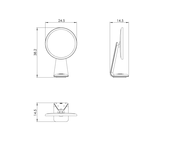 Espejo con led redondo Cosmic Essentials Croquis 7