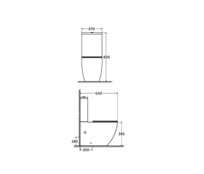Pack inodoro + bidé Bruntec Roundy Croquis 7
