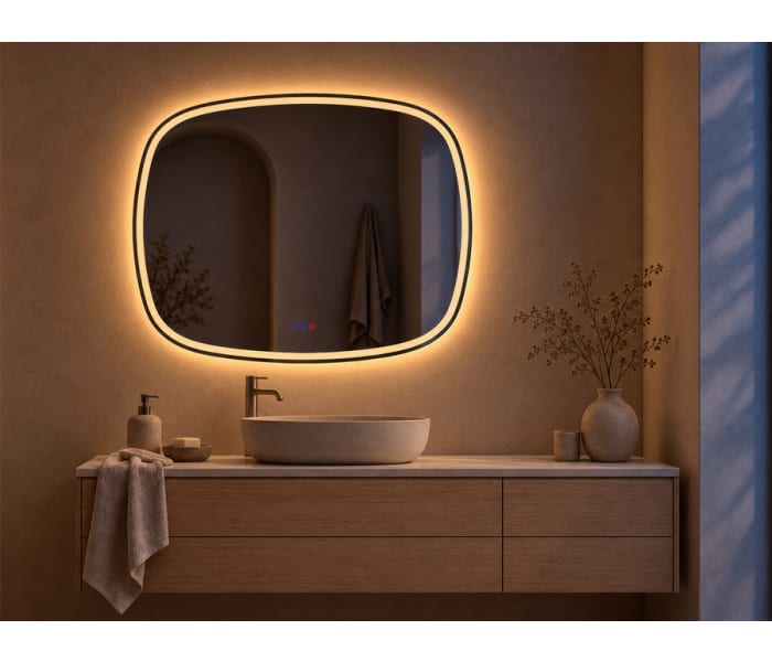 Espejo de baño con luz LED Bruntec Leda Principal 1