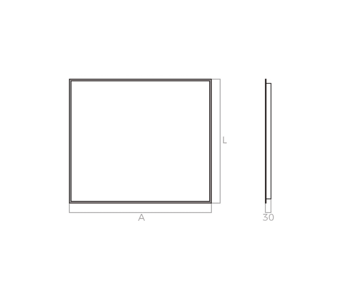 Espejo de baño con luz LED Bruntec Lisa Croquis 6