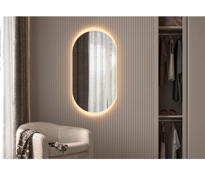 Espejo de baño con luz LED Bruntec Pol Ambiente 13