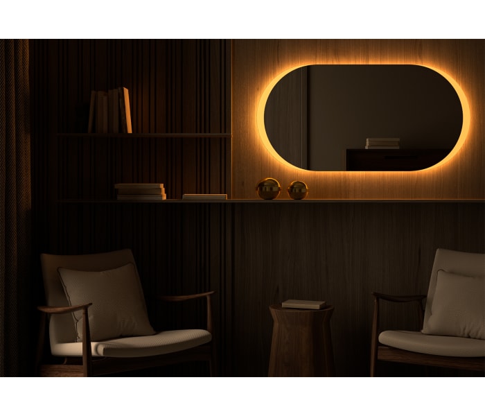 Espejo de baño con luz LED Bruntec Pol Ambiente 15