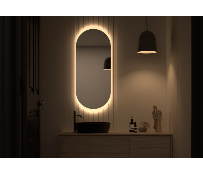 Espejo de baño con luz LED Bruntec Pol Principal 6