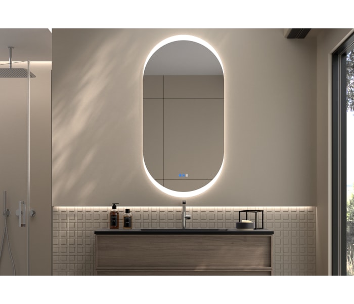 Espejo de baño con luz LED Bruntec Pol Principal 4