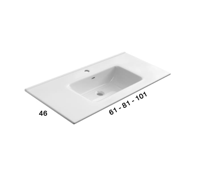 Conjunto mueble de baño frente cristal mate Sanchís Koba opción 4