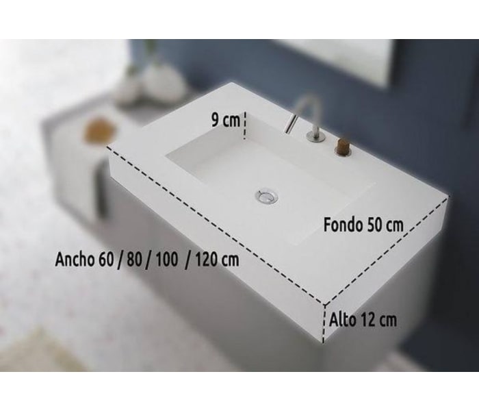 Lavabo sobre encimera Bruntec Amy Detalle 1
