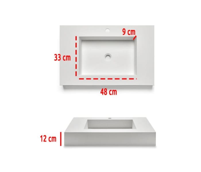 Lavabo sobre encimera Bruntec Amy Croquis 3