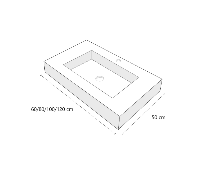 Lavabo sobre encimera Bruntec Amy Croquis 3