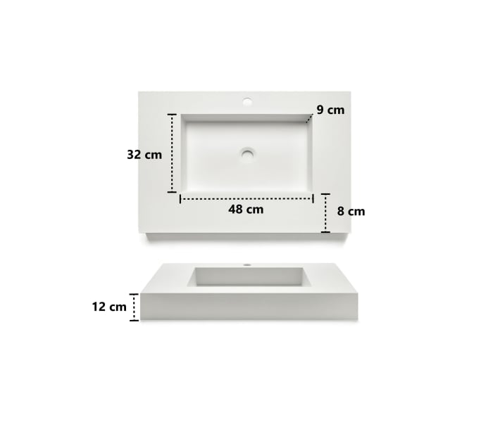 Lavabo sobre encimera Bruntec Amy Croquis 2