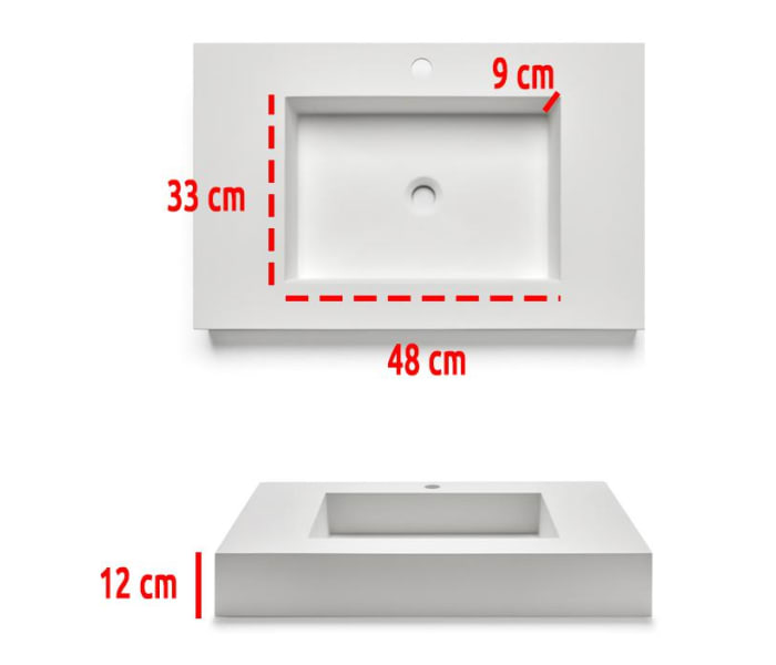 Lavabo sobre encimera Bruntec Amy Croquis 4