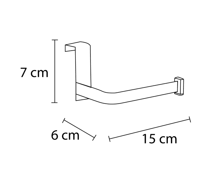 Portarrollos para mueble Bruntec 501 Croquis 1