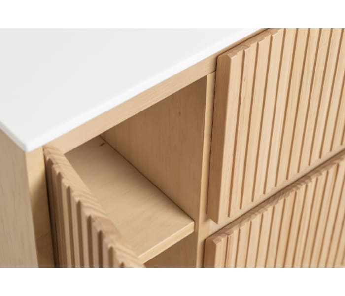 Mueble de baño madera maciza con encimera de solid surface Bruntec Alpes 13 Detalle 5