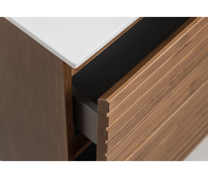 Mueble de baño madera maciza con encimera de solid surface Bruntec Alpes 5 Detalle 5