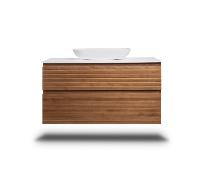 Mueble de baño madera maciza con encimera de solid surface Bruntec Alpes 5 Detalle 3