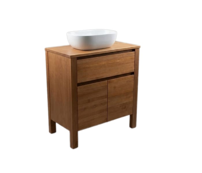 Mueble de baño con encimera de madera maciza Bruntec Laponia Detalle 5