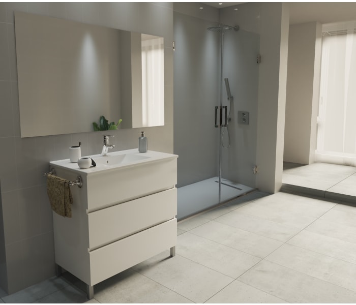 Conjunto mueble de baño Roma 2 cajones Bruntec