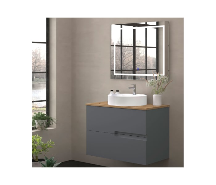Mueble de baño con encimera de madera Bruntec Lia colores Principal 5