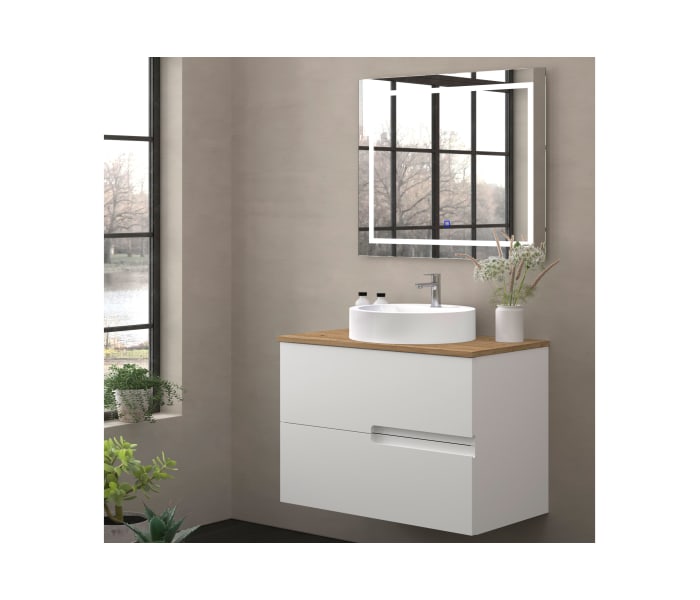 Mueble de baño con encimera de madera Bruntec Lia colores Principal 0