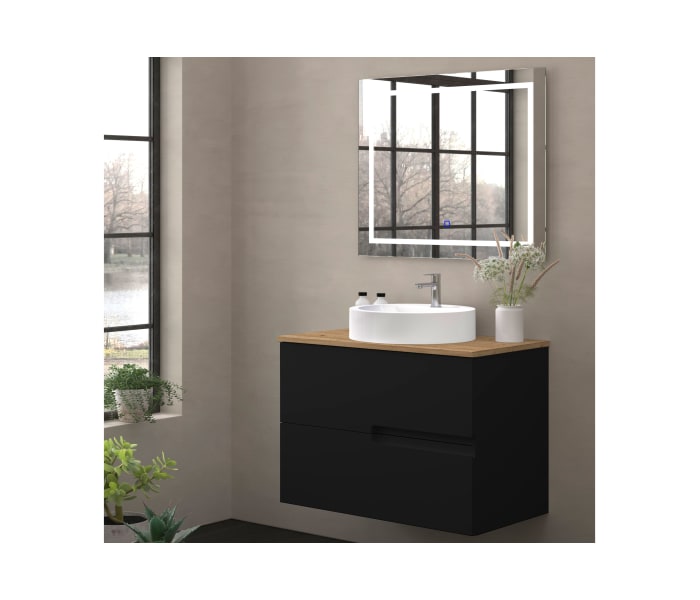 Mueble de baño con encimera de madera Bruntec Lia colores Principal 2