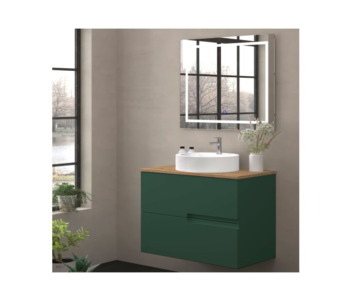 Mueble de baño con encimera de madera Bruntec Lia colores Principal 6