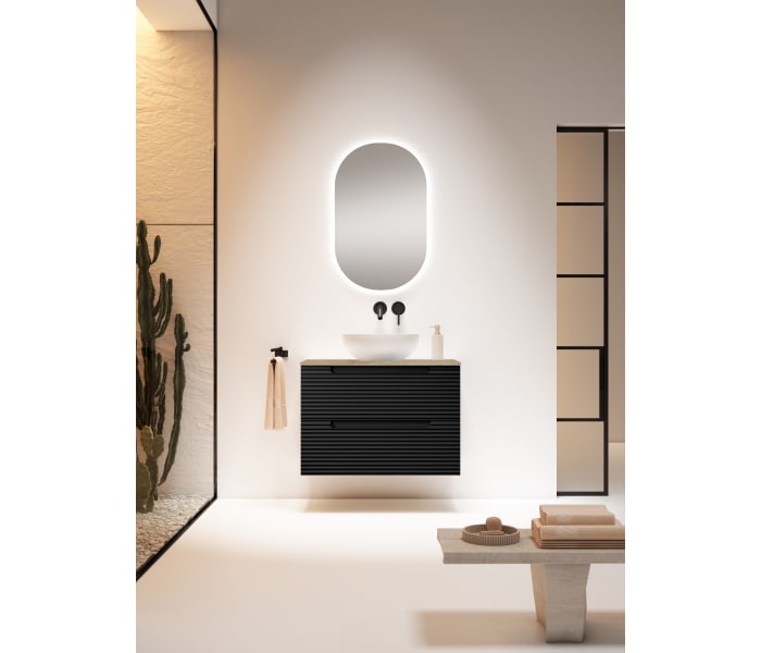 Mueble de baño con encimera hidrófuga Roble Costa Visobath Kyoto Principal 2