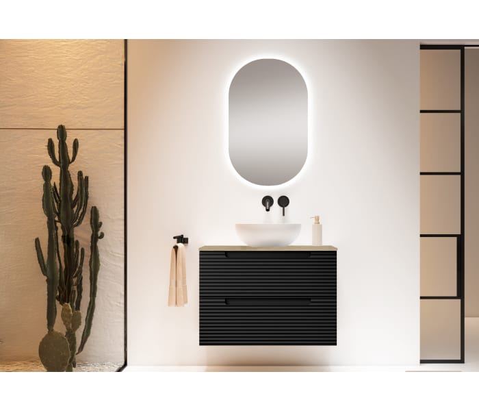 Mueble de baño con encimera hidrófuga Roble Costa Viso Kyoto Principal 2