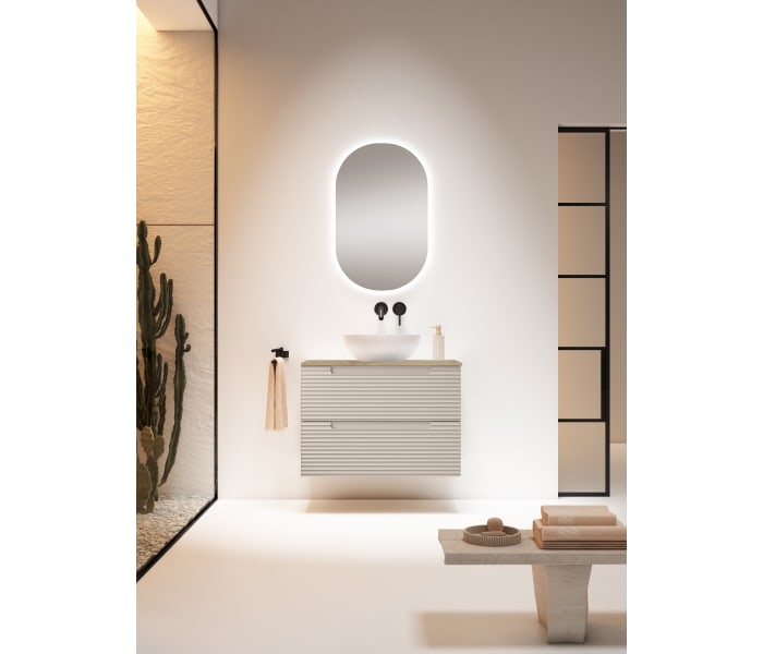 Mueble de baño con encimera hidrófuga Roble Costa Visobath Kyoto Principal 8